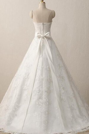 Kirche Satin Sweep train festliches romantisches Modern Brautkleid - Bild 3