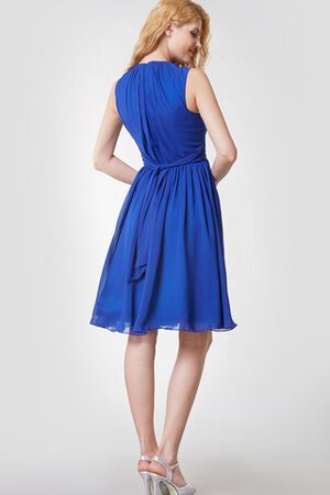 Chiffon Ärmelloses extravagantes romantisches kurzes Brautjungfernkleid mit Rüschen - Bild 4