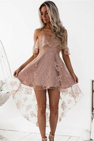 Gute Qualität Normale Taille Ärmelloses Mini Jugendweihekleid mit Bordüre - Bild 1