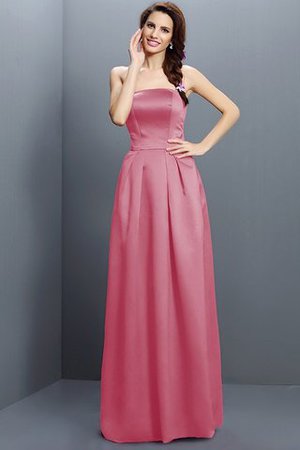 Satin Reißverschluss Enges Ärmelloses Sittsames Brautjungfernkleid - Bild 29