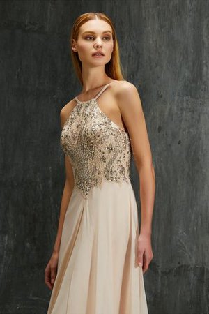 Abito da Ballo con Perline Conotta in Chiffon A-Line Senza Maniche - Foto 3