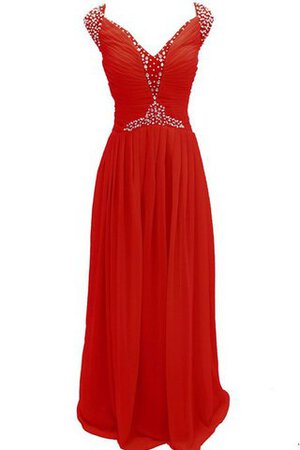 Paillettenbesetztes Chiffon A-Linie plissiertes bodenlanges Brautjungfernkleid - Bild 11