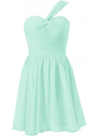 Ein Schulter Reißverschluss A-Linie Chiffon kurzes Brautjungfernkleid - Bild 1