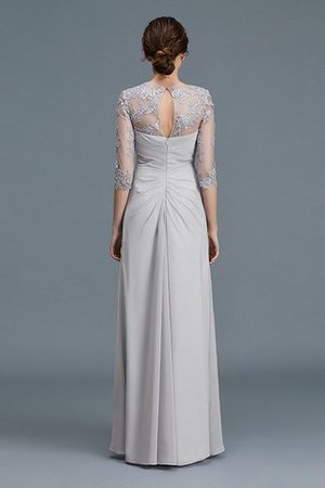 Abito mamma Sposa con Tre Quarti Lunghezza Maniche Naturale in Chiffon Tondo Vintage - Foto 2