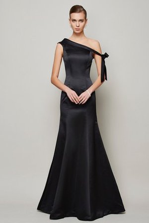 Meerjungfrau Stil ein Träger Satin Bodenlanges Sittsames Abendkleid - Bild 1