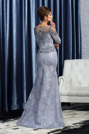 Perlenbesetztes Meerjungfrau Stil Sittsames Bodenlanges Brautmutterkleid mit Reißverschluss - Bild 2