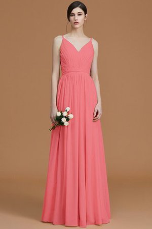Abito da Damigella A Terra Naturale Principessa in Chiffon A-Line - Foto 34