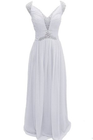 Paillettenbesetztes Chiffon A-Linie plissiertes bodenlanges Brautjungfernkleid - Bild 14