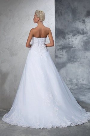 Trägerloser Ausschnitt Empire Taille Anständiges Luxus Brautkleid mit Applikation - Bild 2