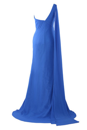 Herz-Ausschnitt Ärmellos normale Taille schick formelles Abendkleid mit Falte Mieder - Bild 5