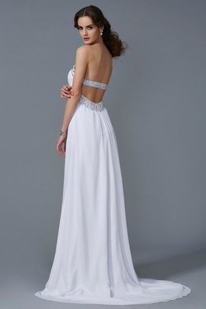 Robe de soirée chic en chiffon avec perle a-ligne de tour de ceinture en haute - Photo 2