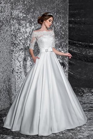 Robe de mariée sage elégant plissage poches longueur au ras du sol - Photo 1