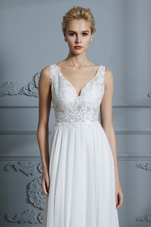 Robe de mariée avec zip voyant de col en v romantique facile - Photo 7