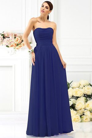 Vestido de Dama de Honor de Sin mangas de Largo de Escote sin tirantes de Plisado - Foto 25