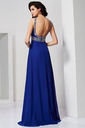 A Linie Rückenfreies Natürliche Taile Anständiges Ballkleid aus Chiffon - Bild 2