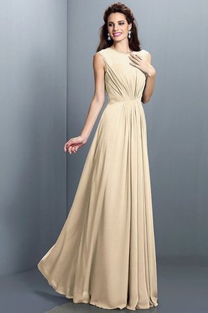 Prinzessin A Linie Plissiertes Normale Taille Brautjungfernkleid mit Drapierung - Bild 6