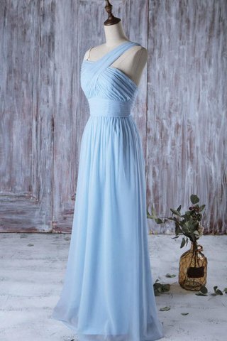 Abito da Damigella retro alta vita Fuori dalla spalla A-Line in Chiffon Senza Maniche - Foto 2