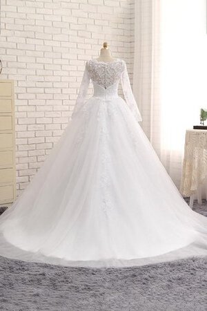 Elegante Vestido de Novia en Encaje de Botón de Abalorio de Cola Corte - Foto 2