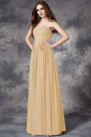 Robe demoiselle d'honneur longue naturel avec chiffon fermeutre eclair manche nulle - Photo 6