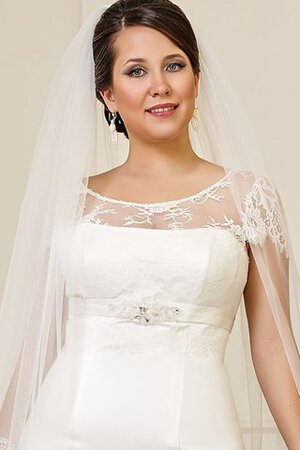 Robe de mariée naturel de sirène ceinture avec perle - Photo 2