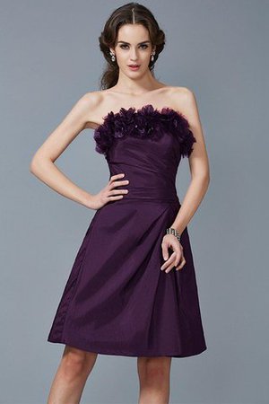 Robe demoiselle d'honneur facile en taffetas de fourreau de bustier fermeutre eclair - Photo 13