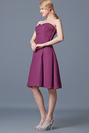 Elegante Vestido de Dama de Honor de Botón de Volantes Adorno de Hasta la Rodilla - Foto 3