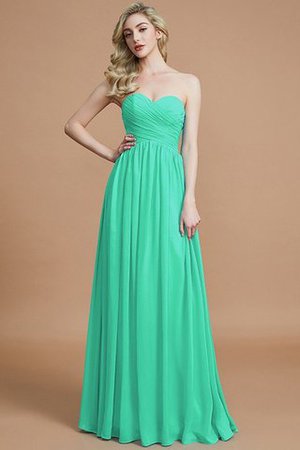 Herz-Ausschnitt Chiffon Ärmelloses Normale Taille Brautjungfernkleid mit hoher Tailler - Bild 20
