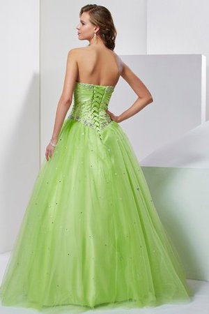 Tüll Herz-Ausschnitt Normale Taille Anständiges Quinceanera Kleid mit Rücken Schnürung - Bild 2