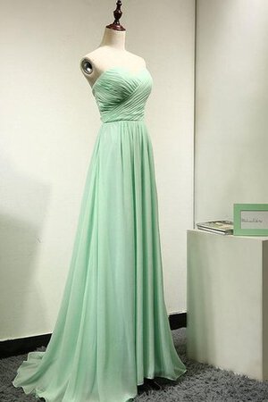 Robe demoiselle d'honneur plissé avec chiffon avec zip croisade col en forme de cœur - Photo 2