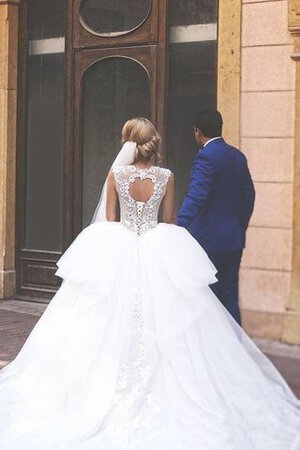 Vestido de Novia en Encaje de Cordón de Cintura Baja de Espalda con ojo de cerradura - Foto 5