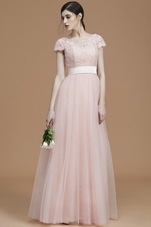 A Linie Prinzessin Normale Taille Brautjungfernkleid mit Schleife mit Gürtel - Bild 27