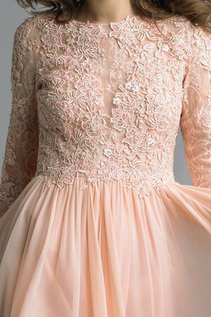 Hoher Kragen Chiffon A-Line bodenlanges Abendkleid mit Bordüre - Bild 3