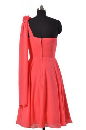 A linie Herz-Ausschnitt natürliche Taile Chiffon mini Brautjungfernkleid - Bild 3