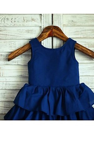 Abito da Cerimonia Bambini con Fiore Naturale Tondo A-Line con Seghettato - Foto 4