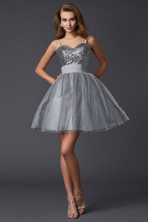 Normale Taille Reißverschluss Organza Prinzessin Mini Abiballkleid - Bild 1