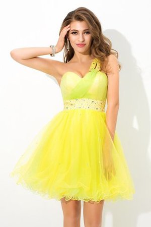 Vestido de Cóctel de Corte princesa de Corte-A de Natural de Abalorio de Corto - Foto 1