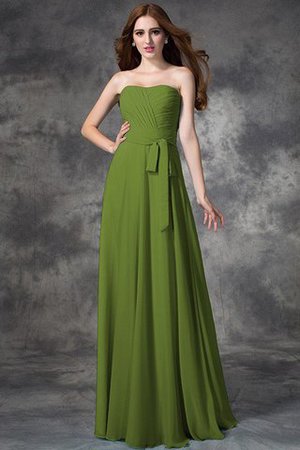 Normale Taille A-Line Chiffon Bodenlanges Anständiges Brautjungfernkleid - Bild 14