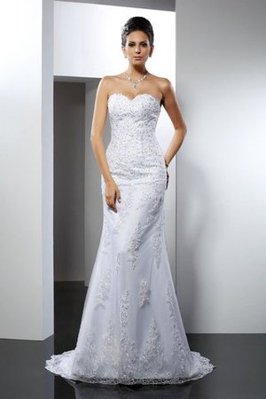 Elegante Vestido de Novia de Corte Sirena en Satén de Largo de Escote Corazón - Foto 1