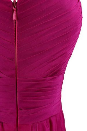 A-Line one Schulter bodenlanges Brautjungfernkleid mit Plissierungen ohne Ärmeln - Bild 3