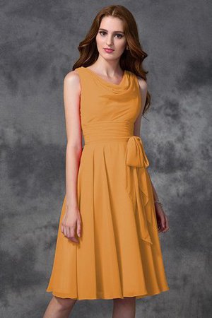 Abito da Damigella Naturale Principessa in Chiffon A-Line Cerniera - Foto 21