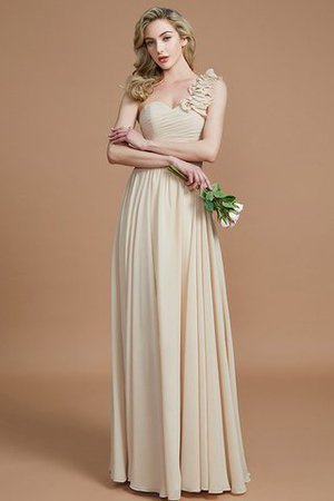 Abito da Damigella Monospalla Senza Maniche in Chiffon A-Line Principessa - Foto 3