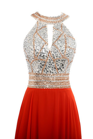 Mitte Rücken trägerlos Chiffon traumhaftes extravagantes Abendkleid mit Reißverschluss - Bild 2