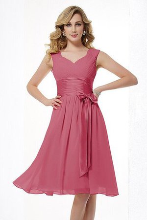 Normale Taille A-Linie Prinzessin Drapiertes Brautjungfernkleid aus Chiffon - Bild 28
