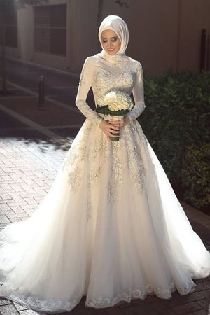 Sweep Train Kirche Blendend Extravagantes Schick Brautkleid - Bild 1