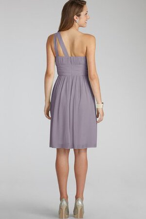 Ein Schulter trägerloser Ausschnitt Chiffon A-Line mini Brautjungfernkleid - Bild 4