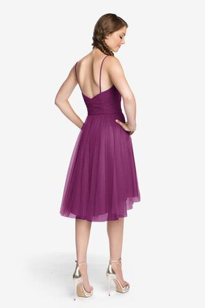 Tüll Spaghetti Träger mini extravagantes Brautjungfernkleid mit kreuz - Bild 8