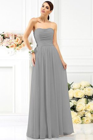 Vestido de Dama de Honor de Sin mangas de Largo de Escote sin tirantes de Plisado - Foto 27
