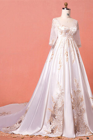 Robe de mariée jusqu'au sol haute qualité lache formelle luxueux - Photo 1