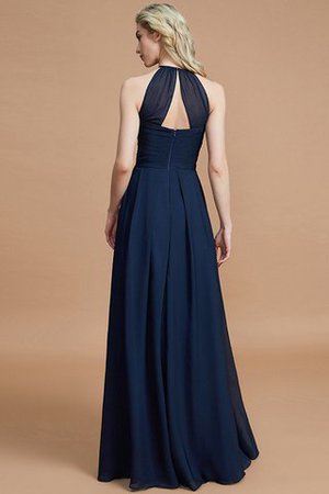 Natürliche Taile Prinzessin Reißverschluss Gerüschtes Bodenlanges Brautjungfernkleid - Bild 35