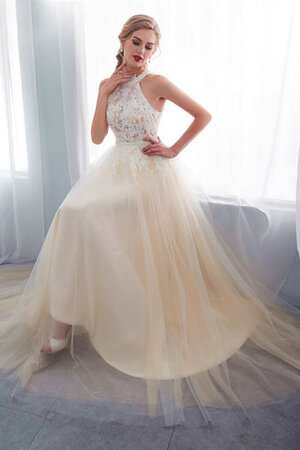 Hoher Kragen a linie Funkelnd Göttin Brautkleid Bezauberndes Brautkleid - Bild 3